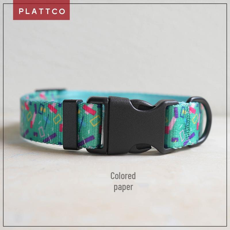 PLATTCO Fashionable Colorful Printed Dog Leash, Model PDC335 Large: 2.5cm (49-55cm)