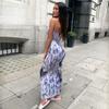 Women's Fashion Summer Spring Colour Block Print Sleeveless High Waist Casual Dresses