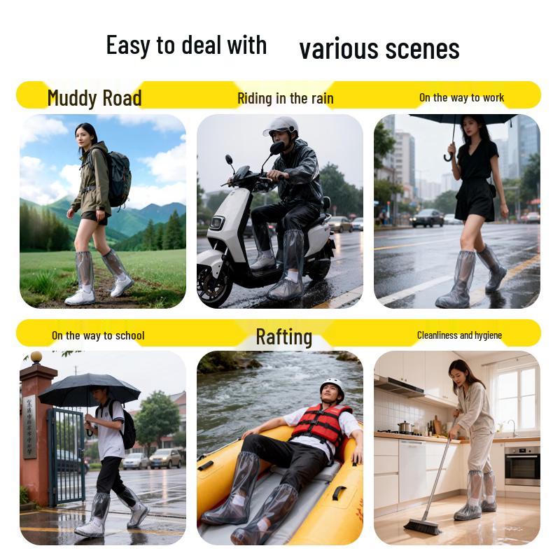 Corlock Portable Disposable Rain Shoe Covers