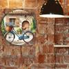 Latta Metallica Vintage Floreale Segno Rotondo Bicicletta Decorazione Murale Rustica Retrò