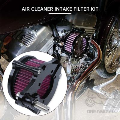 Filtro de Ar para Motocicleta Kit de Sistema de Admissão Limpador de Ar CNC Para Harley Sportster XL883 XL1200 Iron 883 48 72 Seventy-Two