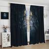 Gothic Dark Misty Forest Curtains Mysterious Horror Foggy Dim Dead Jungle Under Strange Bright Moon Thermal Insulation Blackout Made Of Polyester