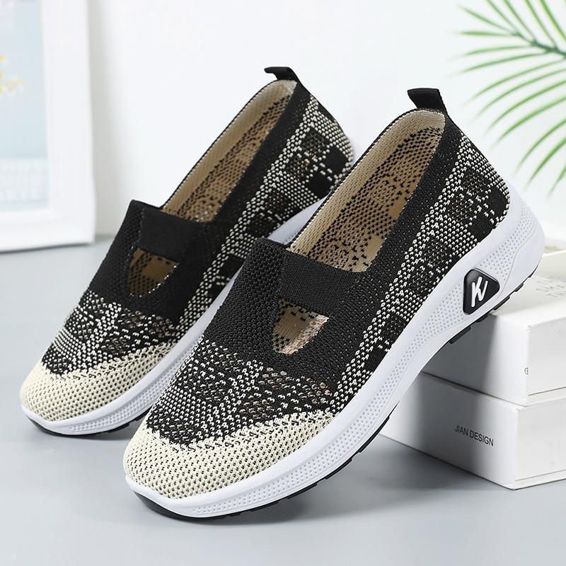 Shoes Women's Casual Shoes Autumn Breathable and Comfortable Women's Shoes Soft Sole Shallow Mouth Single Shoes One Pedal Mother Shoes