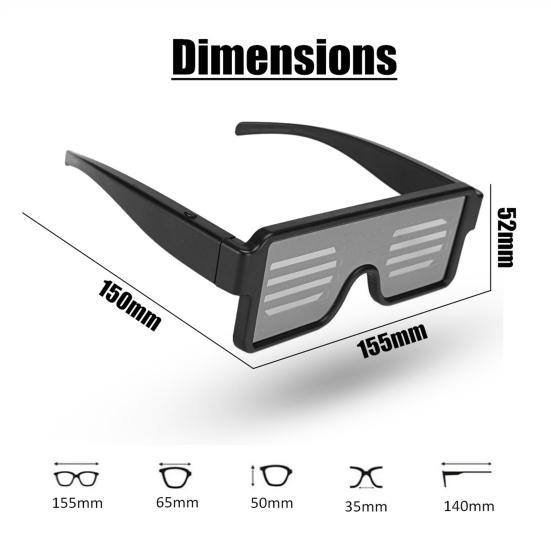 Electronic Eyeglasses with Luminous LED Light Birthday Party Carnival Props