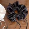 Satin Material Hair Tie Black/White Hair Accessory Romantic Bow Scrunchie  Bridal Occasions