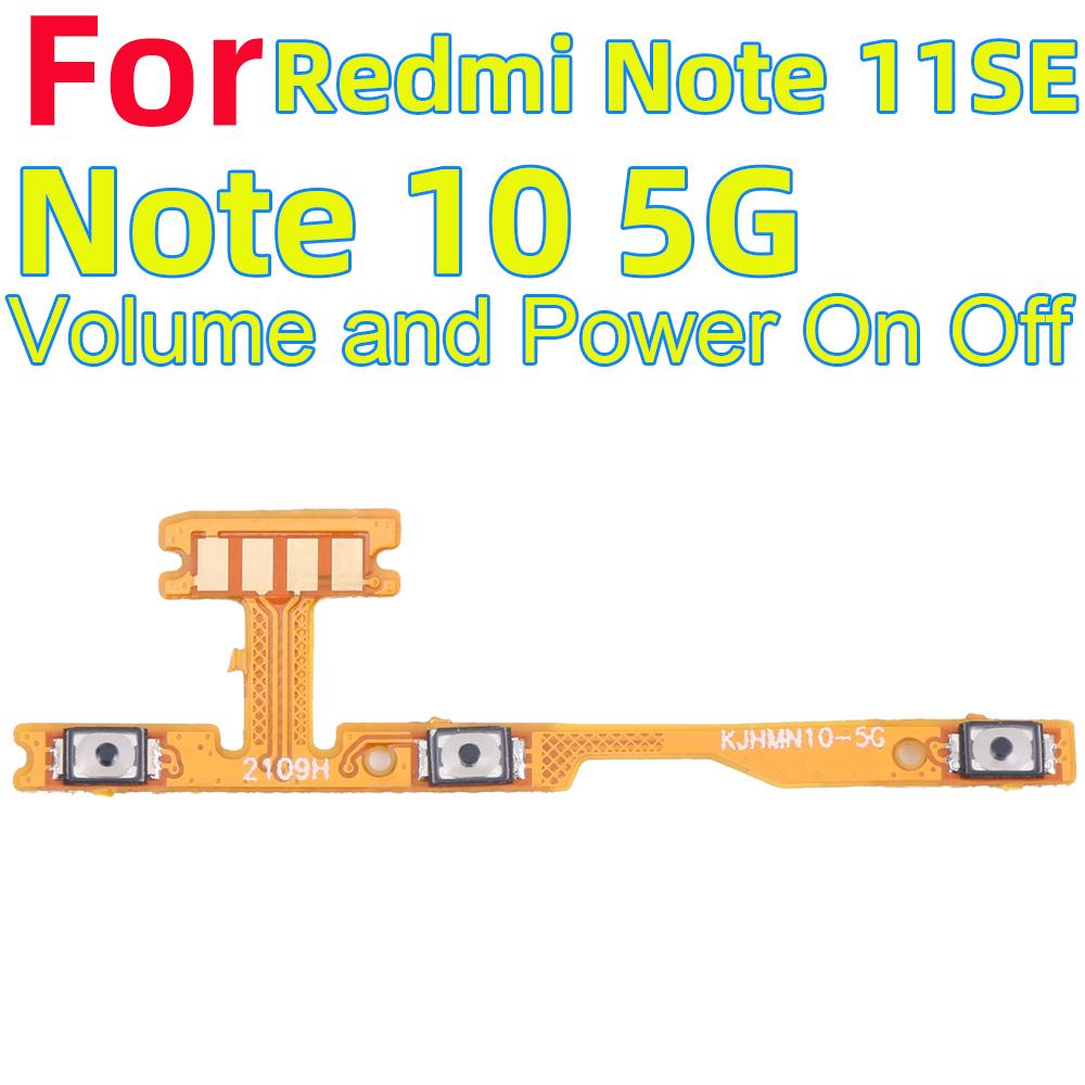 Power ON OFF Mute Switch Control Key Volume Button Flex Cable for Xiaomi Redmi Note 10 5G / Note 11SE Power On Off Volume Power Volume