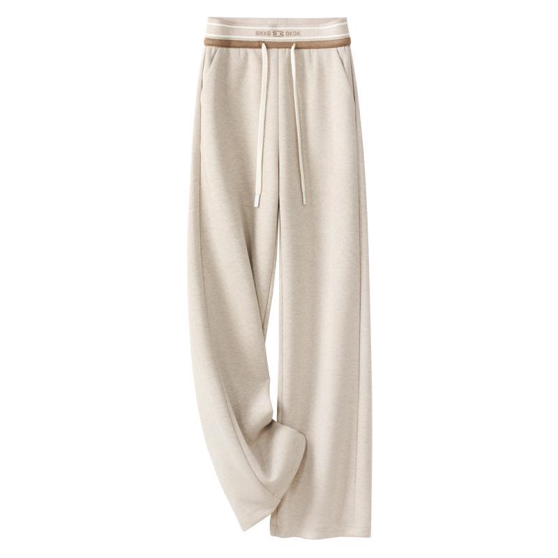 

Women s Black Glutinous Rice Straight Leg Pants: 2025 Autumn/Winter Fashion, Thickened Drape, Slimming and Casual Style 26/S 【Recommended for 85-95 jin】