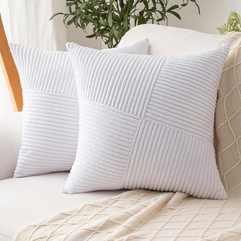 Cross Spliced twill Pillow Living Room Sofa Light Luxury Lantern Core Pillow Case Home Decoration Cushion Pillow