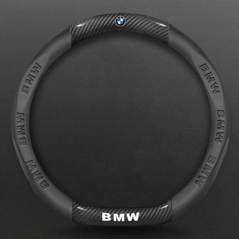 For BMW M3 M4M5 E36 E39 X1 X3 X5 E46 E60 E90 E91 FO1 F10 F15F20 F30 X7 Car Anti-slip Leather Carbon FiberSteering Wheel Cover