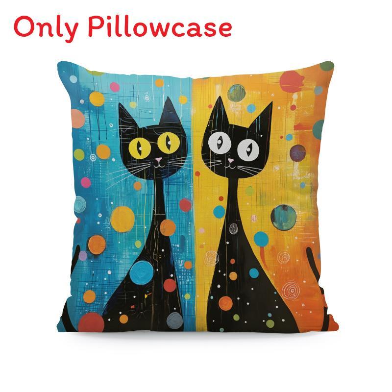 Animal Print Cushion Cover Soft Plush Cartoon Decor For Living Room Sofa