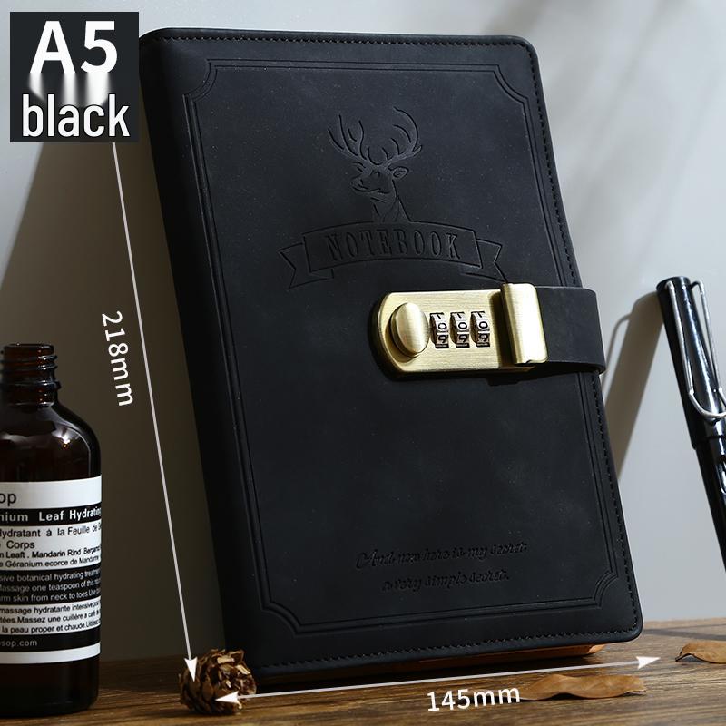 Minimalist Lock Diary & Notebook with Invisible Combination Closure for Students & Professionals