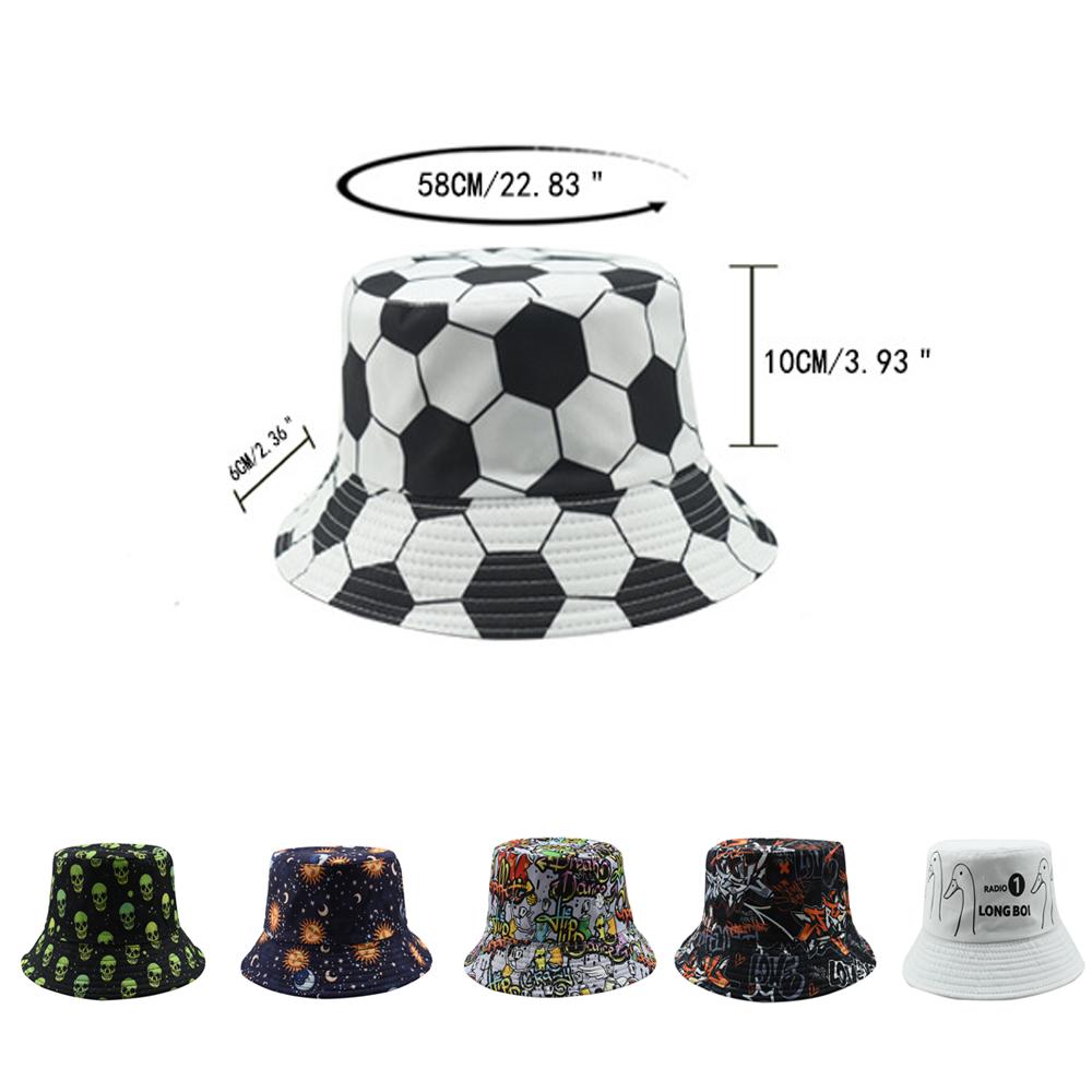 Print Summer Sunscreen Bucket Hat for Men Fashion Fishing Fisherman Hat Women Beach Panama Cap