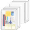 KTRIO Letter Size Binder Pockets 3 Ring Binder Zipper Pouch 12 Pack, 3 Holes Clear PVC Loose Leaf Bags 8.5"×11" Document Folders for Business Office