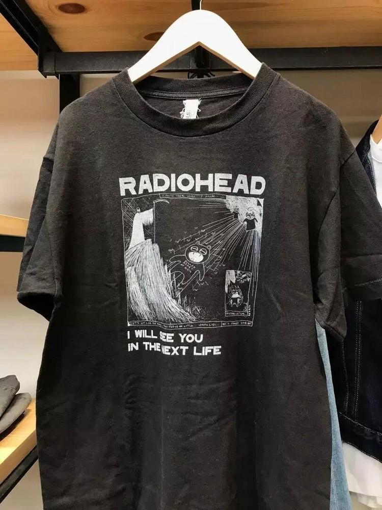 Radiohead группа 90-х Графическая черная футболка с коротким рукавом Размер футболки S-5XL Горячая новая унисекс футболка S