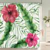 Watercolor Flowers Floral Shower Curtains Pastoral Spring Greenery Plants Home Decor for Bathroom Polyester Fabric Bath Curtain