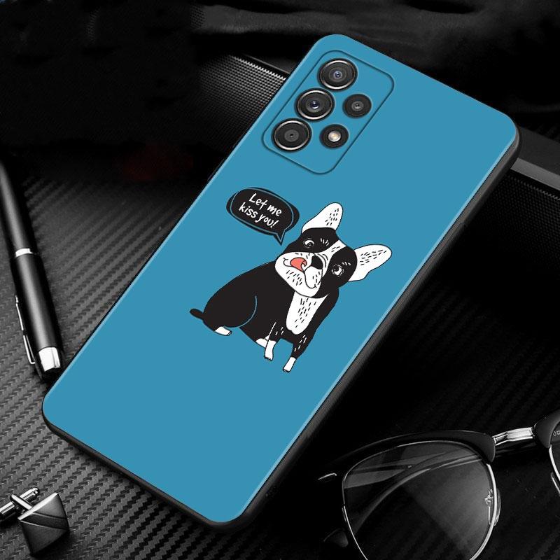 Silicone Case For Samsung Galaxy A51 A12 A21s A71 A52 A31 A32 A02s A72 A11 A41 A22 A01 A51 5G A02 F42 Cover French Bulldog