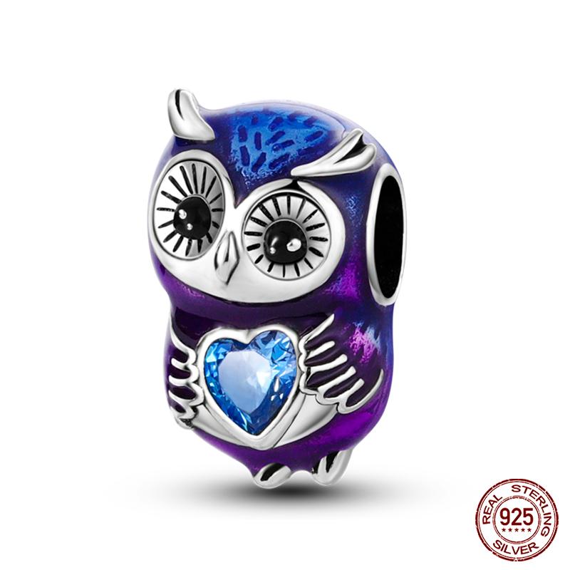 Real Copper Pink Rabbit Cat Dog Animal Charms Beads Fit Qikaola Original Bracelets Diy Birthday Jewelry Making