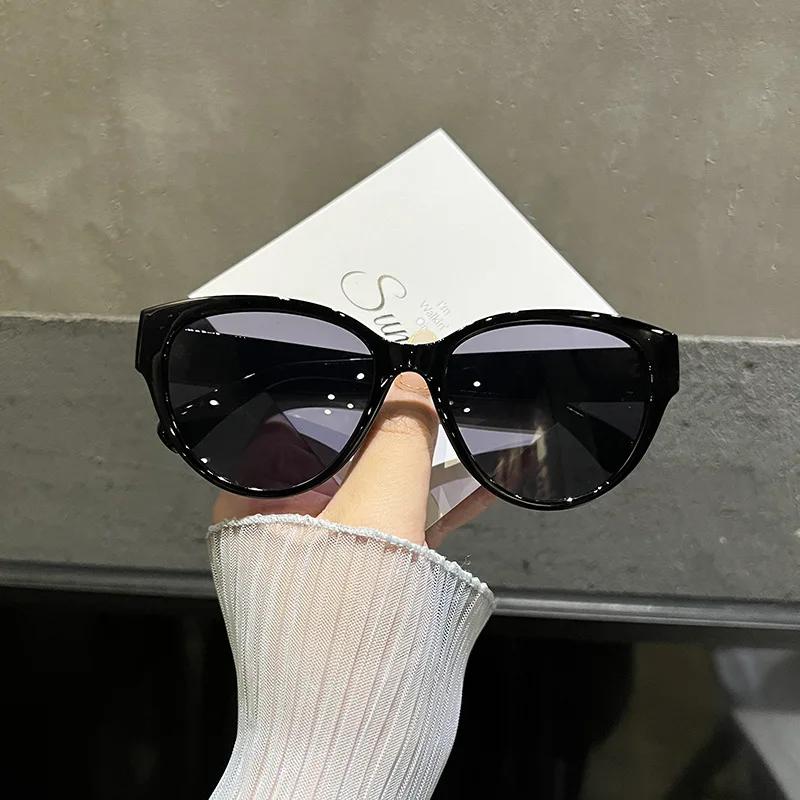 

3 шт. женские большие круглые солнцезащитные очки черные улучшенные устойчивые к ультрафиолетовому излучению солнцезащитные очки для туризма и фотографии декоративные очки