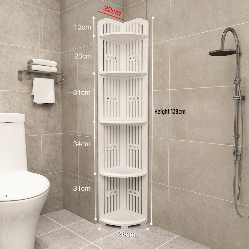 

Кутова полиця для зберігання у ванній кімнаті - Пластикова трикутна стійка для туалетного приладдя