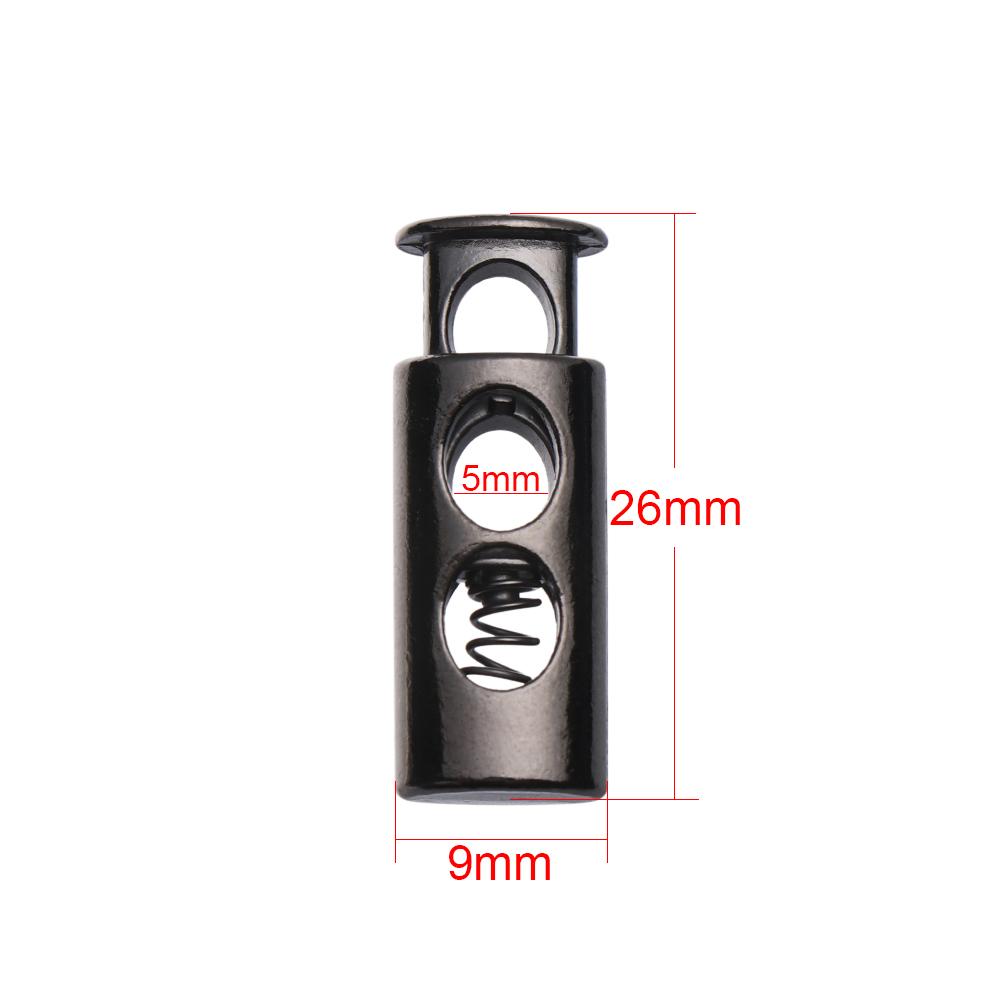 10 pcs Double Hole Metal Stopper Apparel Sewing Accessories Metal Clamp Stopper Cord Lock Toggle Shoelace Sportswear Accessories