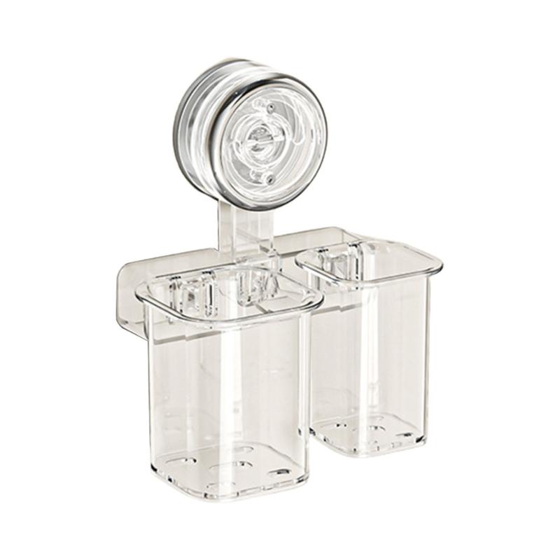Functional Toothbrush Holder Suction Cup Easy Install Toothbrush Rack Organizers For Renters And Students Seeking Order