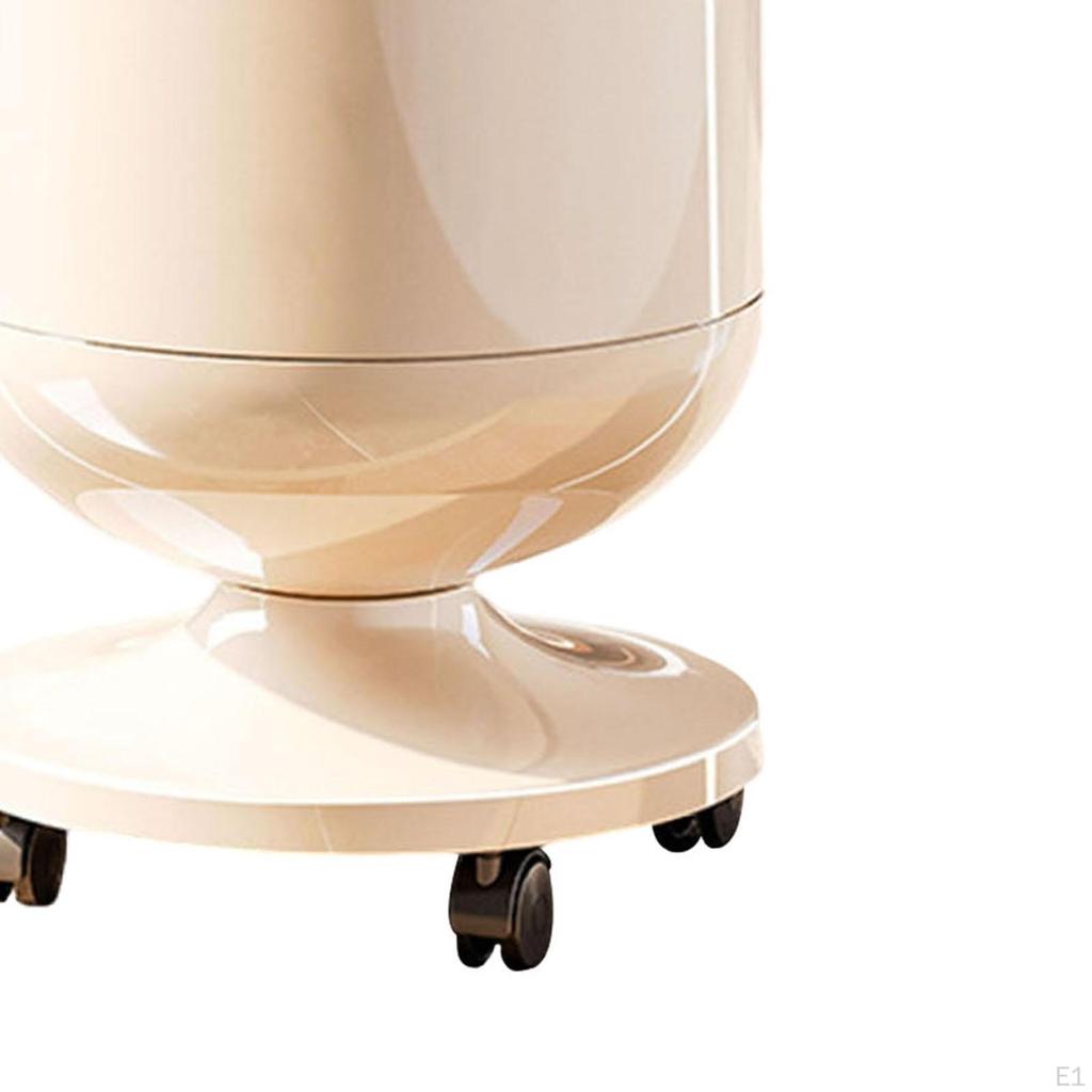 Rolling Trash Can Garbage Container Multipurpose Decorative Waste Basket with Lid for Dorm Kitchen