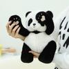 Adorable 35cm Black Panda Plush Toy Super Soft Stuffed Animal Gift For Girls