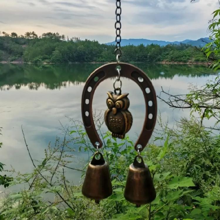Metal Horseshoe Wind Chime Garden Ornament Wind Chime For Outdoor Space Garden Decoration Decorative Installation