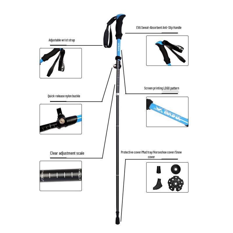 Kulungda CLD-D03 Portable Folding Trekking Pole