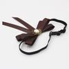 Star Cat Women's Ribbon Bow Tie with Lapel Flower for Daily Wear, T176