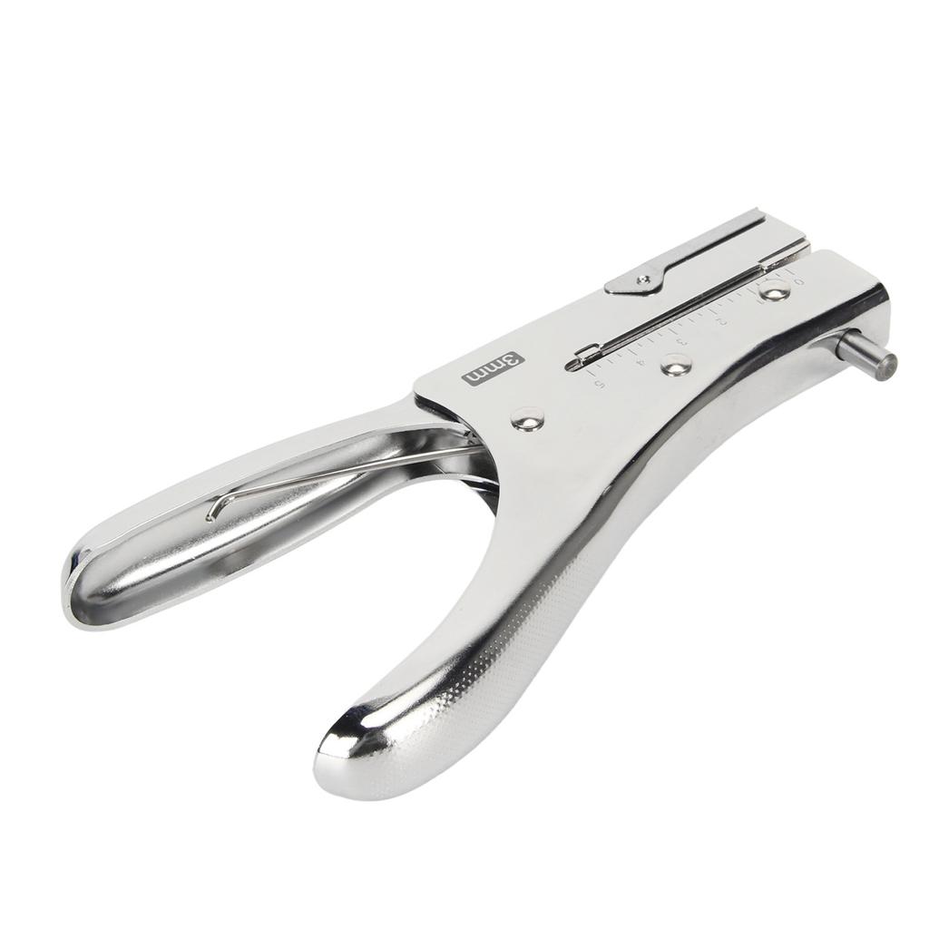 Single Hole Punch Deep Penetration Labor Saving Handheld Metal 3mm  Hole Puncher for Paper Cardbo