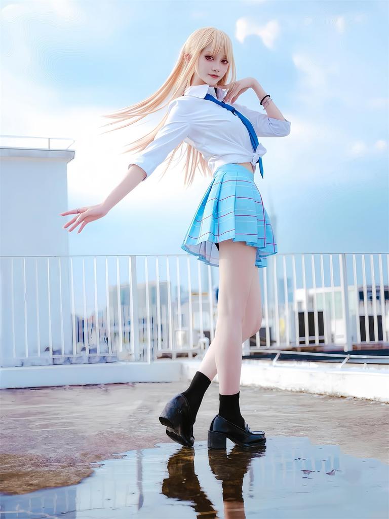 Kitagawa Marin Cosplay Kise Koi Cosplay Uniform Anime Costume from Doll Falls in Marin Summer Size [NOKIJP] Costume, Set, "My Dress-Up Love" (Kitagawa