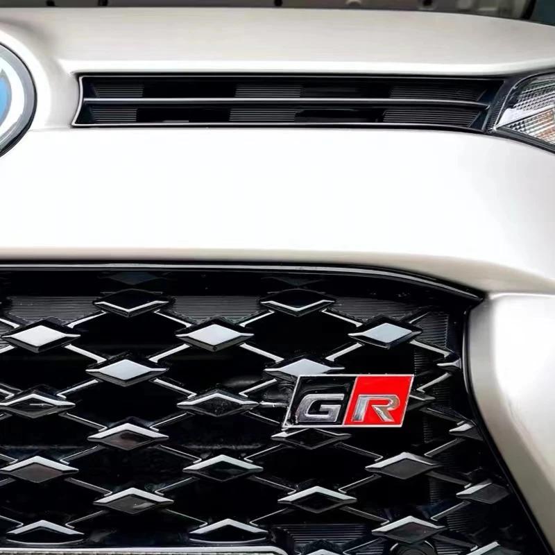 1 szt. GR GR Sportowy Samochód Przedni Grill Emblemat Odznaka dla GR Sport Yaris 86 Hilux Supra C- HR Rav4 Aqua Auris Camry Prado Corolla Avensis