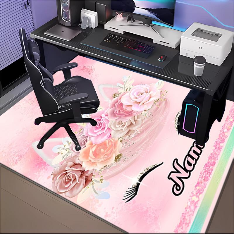 Custom Name Unicorn Fantasy  Rug for Living Room, Game Rooms, Office, Bedroom, Floor Mat Playful Design, fan gifts Christmas decor