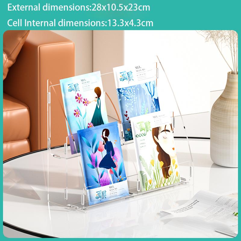 Multi-Layer Transparent Acrylic Mask Display Rack Home Cosmetics Storage Store Exhibitor Masks Decorative Makeups Display Stand