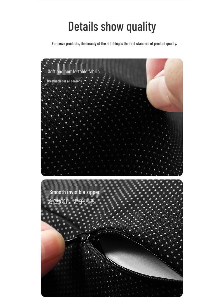 Scaun Auto All-Season și Perna de Suport Lombar cu Spumă cu Memorie pentru Ameliorarea Presiunii pe Coccis