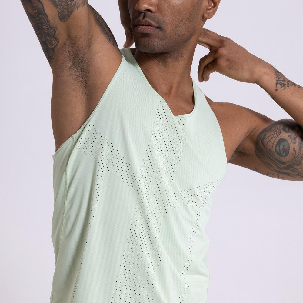Men's Quick-Dry Running Vest - Lightweight, Sleeveless, Windproof, Fitness/Marathon Team Apparel with Custom Printing