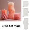 Flower Pillar Silicone Mold Relief Cylindrical Candle Mold DIY Handmade Soap Gypsum Resin Candle Making Tool Christmas  Decor