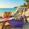 Bluey Personalized Text Beach Towel Quick-Dry Soft Microfiber For Beach Bathroom Outdoor Swimming Pool Camping Picnic Yoga Diving Vacation Accessories