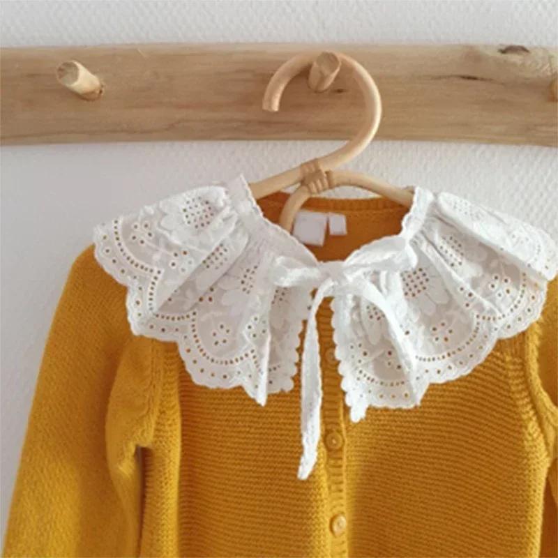 Baby Bib Lace Baby Accessories Korean Kids Lace Collar Cute Hollow Female Baby Girl Bibs Scarf Children's Bibs Scarf Scarf Bibs
