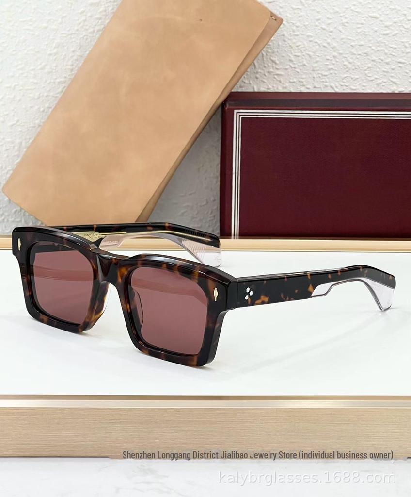 JACQ JMM KAINE Retro Square Frame Unisex Sunglasses