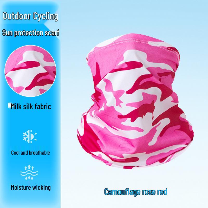 Slim Camouflage Neck Gaiter & Face Mask: Unisex, Dustproof, Breathable Ice Silk