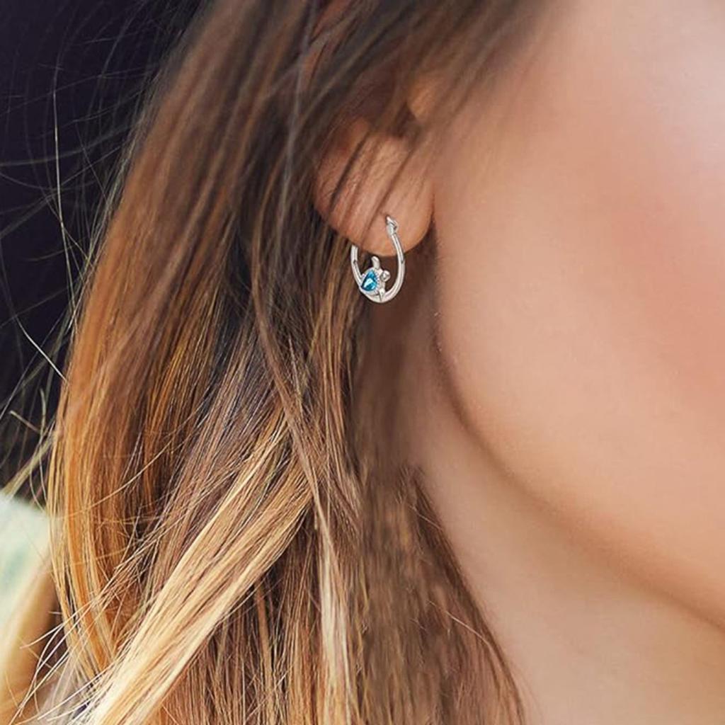 Niche Fashion Animal Design Sea Turtle Huggie Earrings