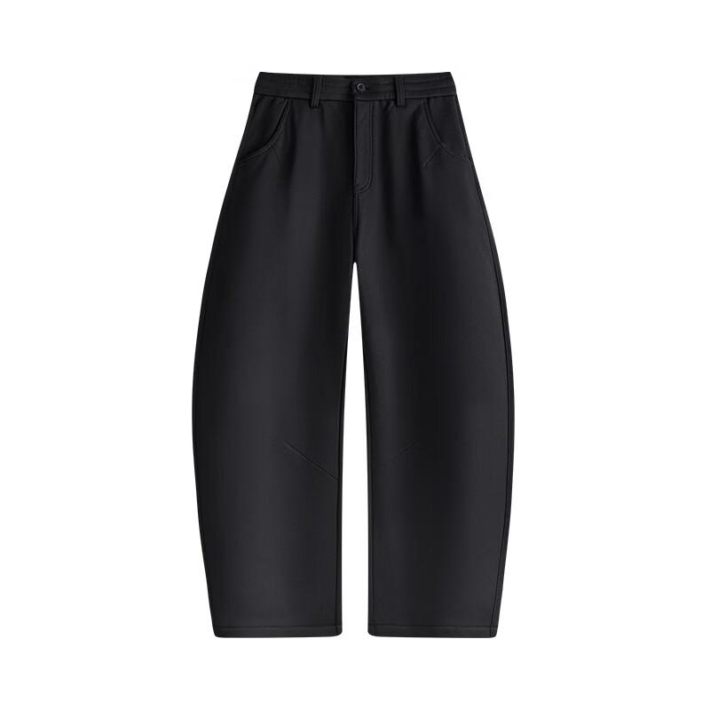 NVG·YOUNG Men's Fleece Lined Drawstring Curved Leg Sweatpants