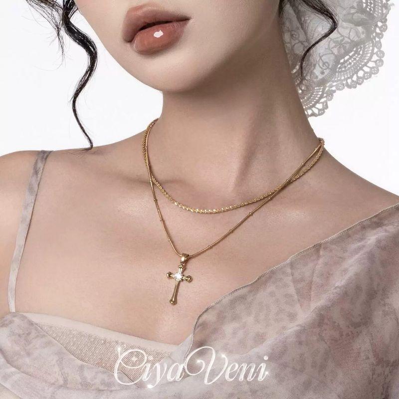 

Ciyaveni Original Design Metal Baroque Necklace Gold (in Stock, Includes Two Strands)