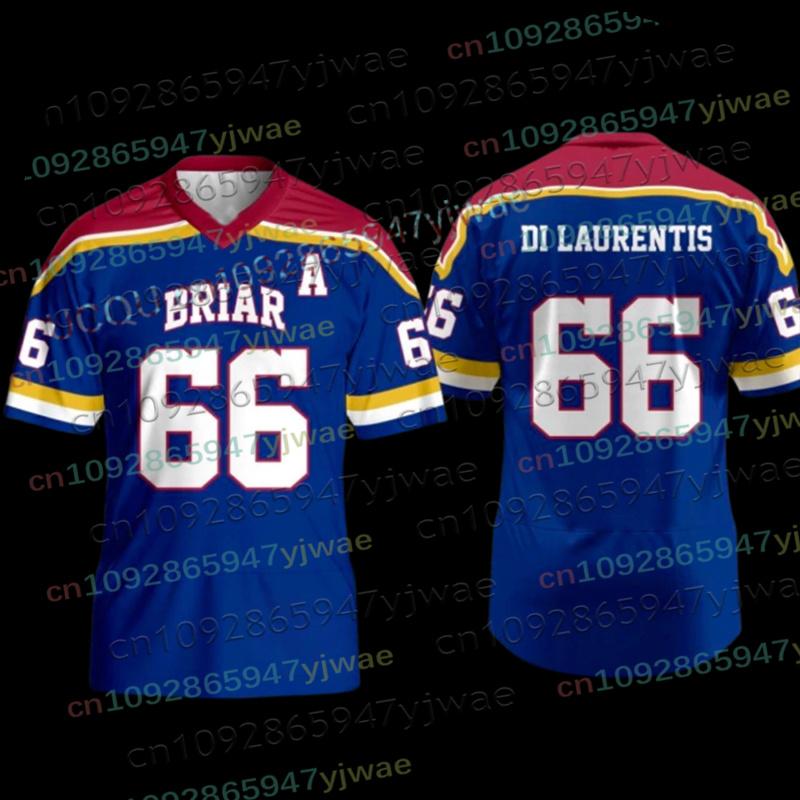 Fuori Sede Briar University Maglia Graham 44 22 DI LAURENTIS 66 Tucker46 T-shirt Scollo a V Manica Corta Maglia da Hockey Genitore-Figlio