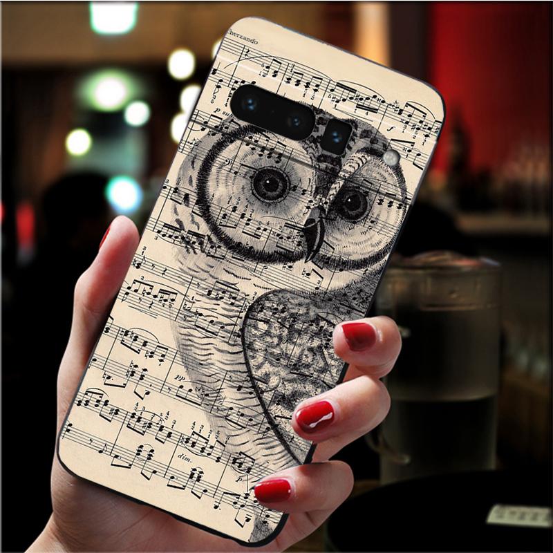 Husă Telefon pentru Google Pixel 7 Pro 7 6A 6 Pro 5A 4A 3A Pixel 4 XL Pixel 5 6 4 3 XL 3A XL 2 XL Animal Drăguț Desene Animate Bufniță Husă Fundă