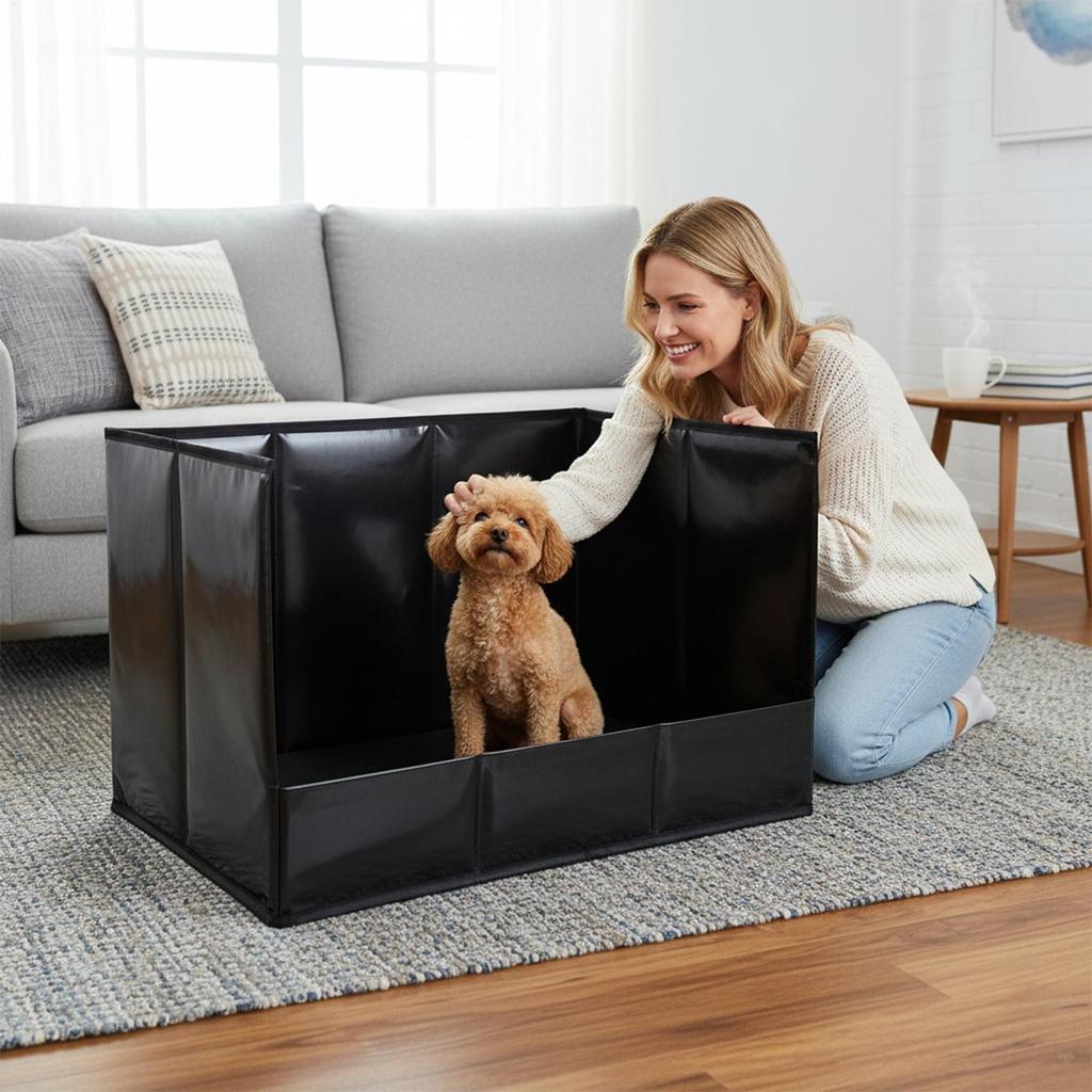 Binnenhondenplasbak Waterdicht Hoge Randen Draagbaar Hondentoilet Pad Houder Kattenbak Voor Huis Appartement Woonkamer Buiten Balkon