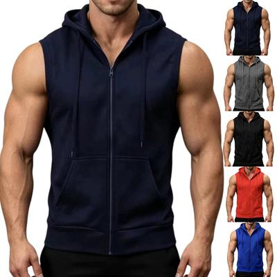 Chaleco Cardigan con Capucha de Verano para Hombre Chaleco sin Mangas Casual y Cómodo para Hombre