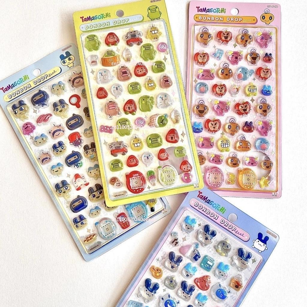 For Tamagotchi Stickers 3D Embossed Texture Cartoon Decorative Sticker Versatile DIY Nostalgic Digital Pet Theme Decoration